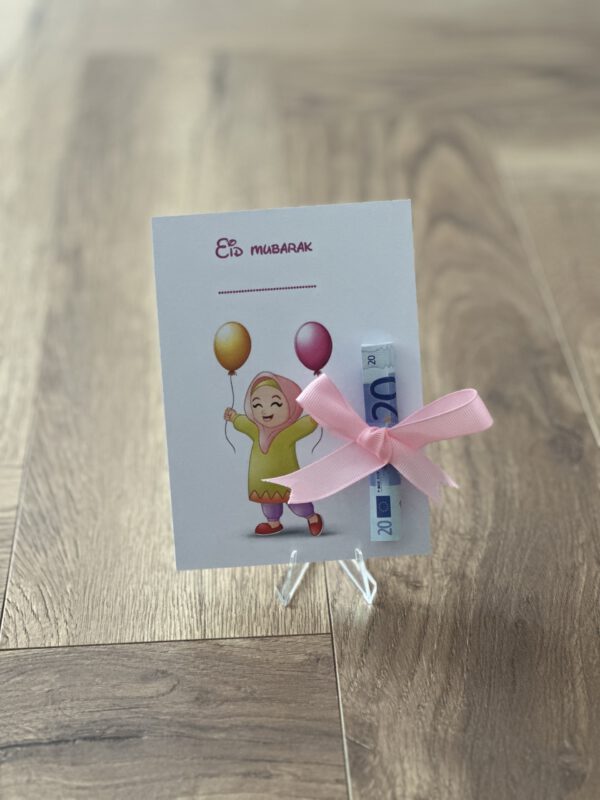 Eid geld kaart meisje