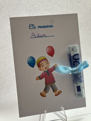 Eid geld kaartje jongen