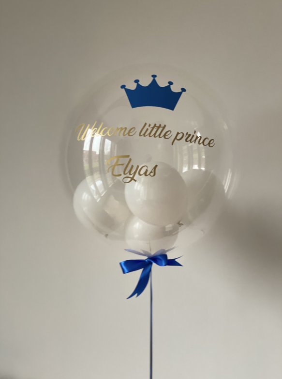 Blauwe geboorte ballon